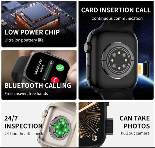 BW11s Ultra Thin 4G Android Smart Watch - SIM Supported Card Insertion Phone Watch with Built-in Camera & Independent Calling