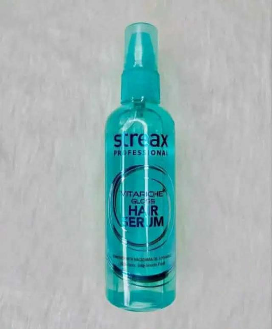 Streax Professional Vitariche Gloss Hair Serum (115ml) - Enriched with Macadamia Oil & Vitamin E for Instant Shine & Frizz Control