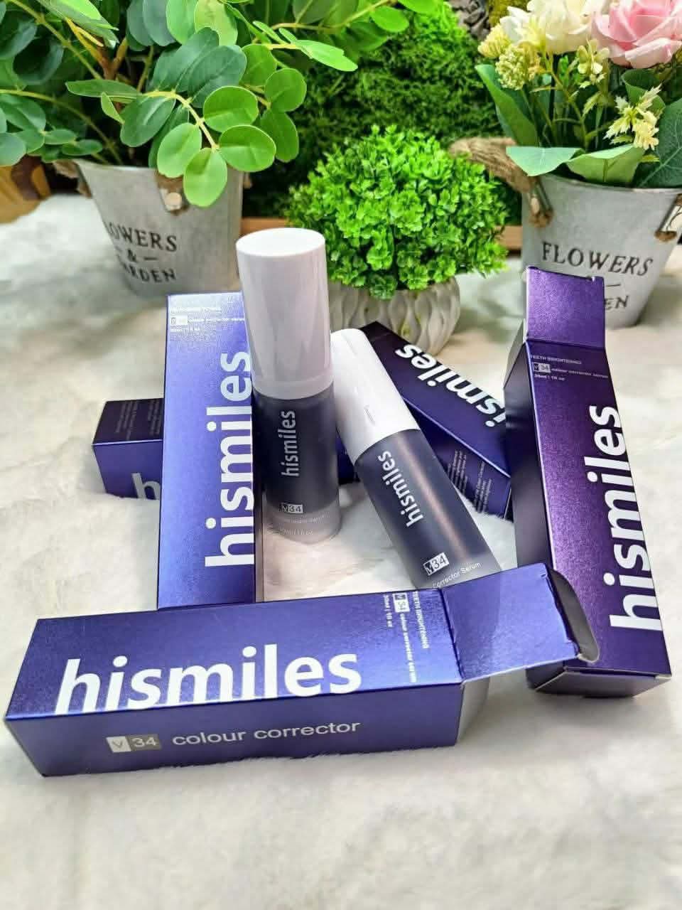Hismile V34 Colour Corrector Serum (30ml) - Instant Teeth Whitening & Yellow Neutralizer (Peroxide-Free)