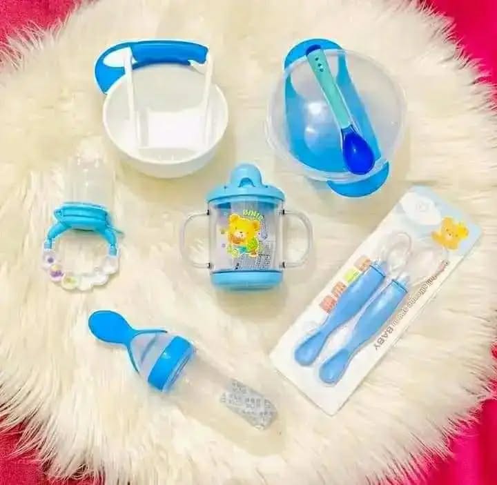 Smart 7-Piece Baby Feeding Combo Set - BPA-Free Complete Mealtime Solution for Toddlers (All-in-One Kit)