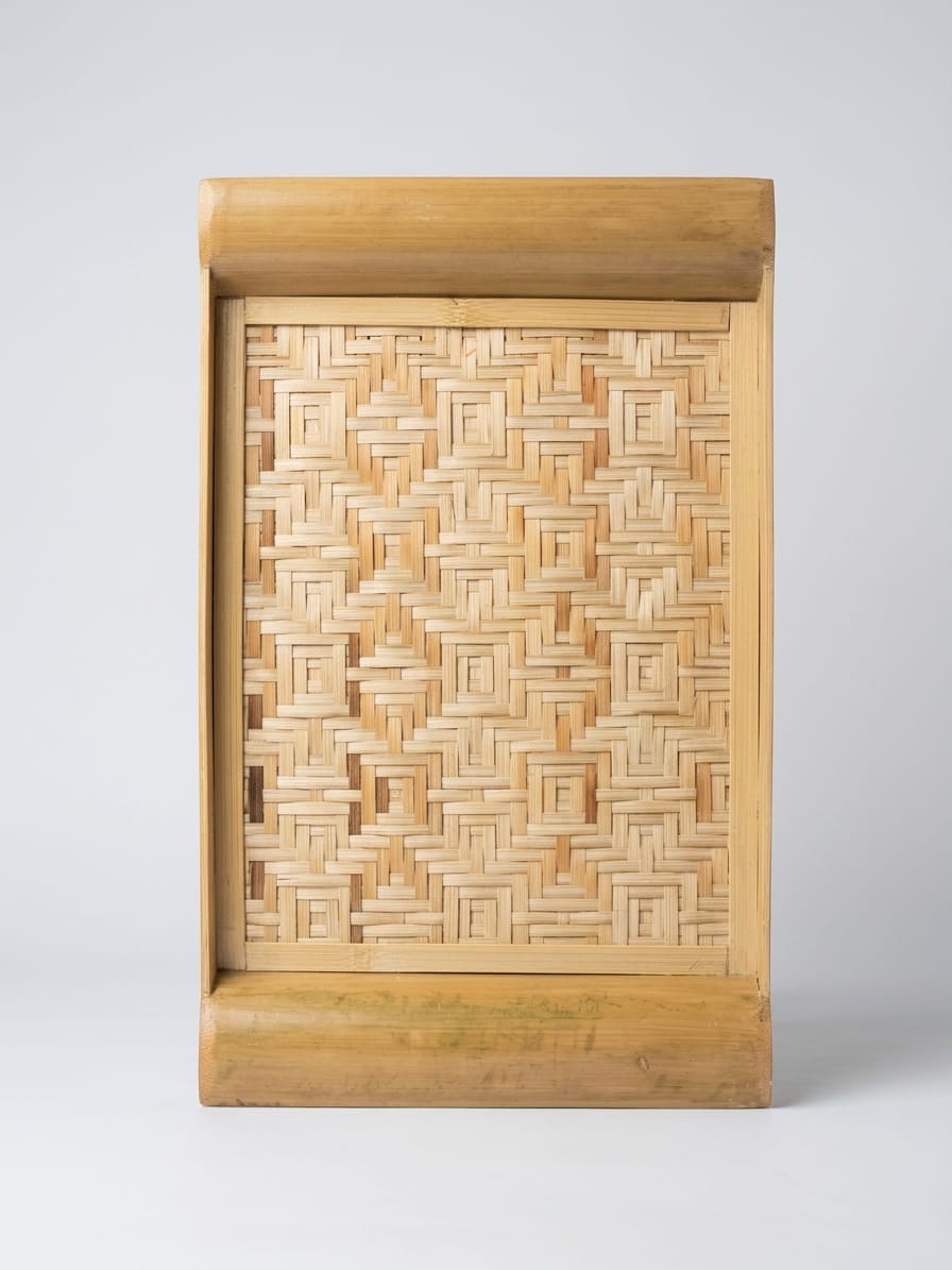 Handmade Eco-Friendly Woven Bamboo Tray - Traditional Rectangular Serving Tray & Aesthetic Home Decor Piece