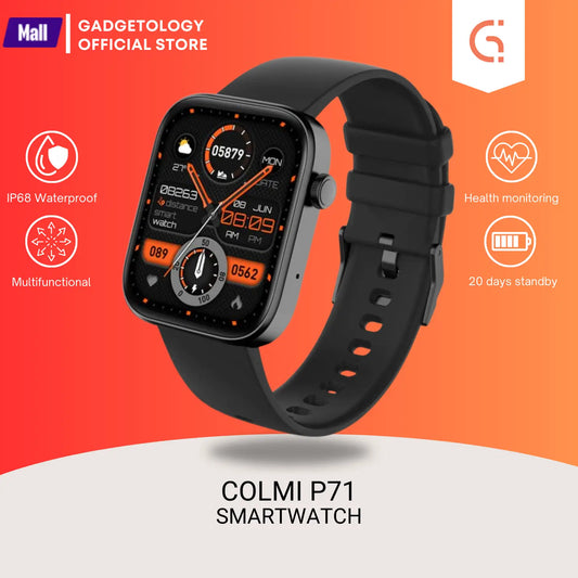 Colmi P71 Smart Watch Voice Calling Men Health Monitoring IP68 Waterproof Notifications Voice Assistant Smartwatch for Men and Women