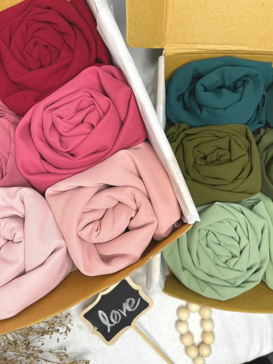 Luxury Dubai Cherry Hijab - Premium Quality Soft & Non-Transparent Full Coverage Hijab (Size 90" x 30")