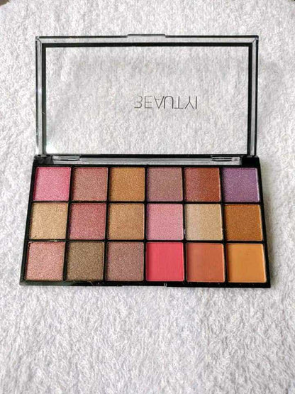 Huda Beauty 18-Color Professional Eyeshadow Palette - Intense Pigmented & Long-Lasting Beauty Kit
