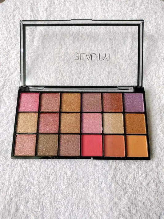 Huda Beauty 18-Color Professional Eyeshadow Palette - Intense Pigmented & Long-Lasting Beauty Kit