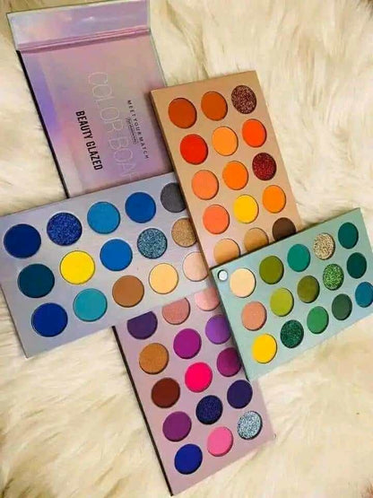 Beauty Glazed Colour Board Eyeshadow Palette - 60 Colors Professional Matte, Shimmer & Glitter Set