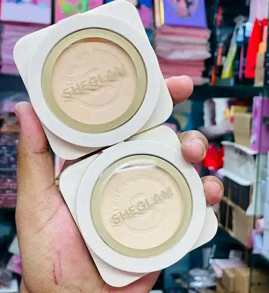 SHEGLAM Skin-Focus High Coverage Compact Powder - Long-Lasting & Lightweight Matte Finish
