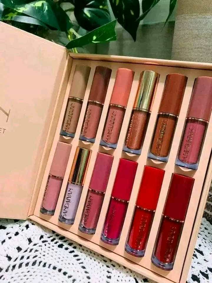 Handaiyan 12-Piece Liquid Matte Lipstick Set - Waterproof & Velvet Smooth Long-Lasting Lip Colors