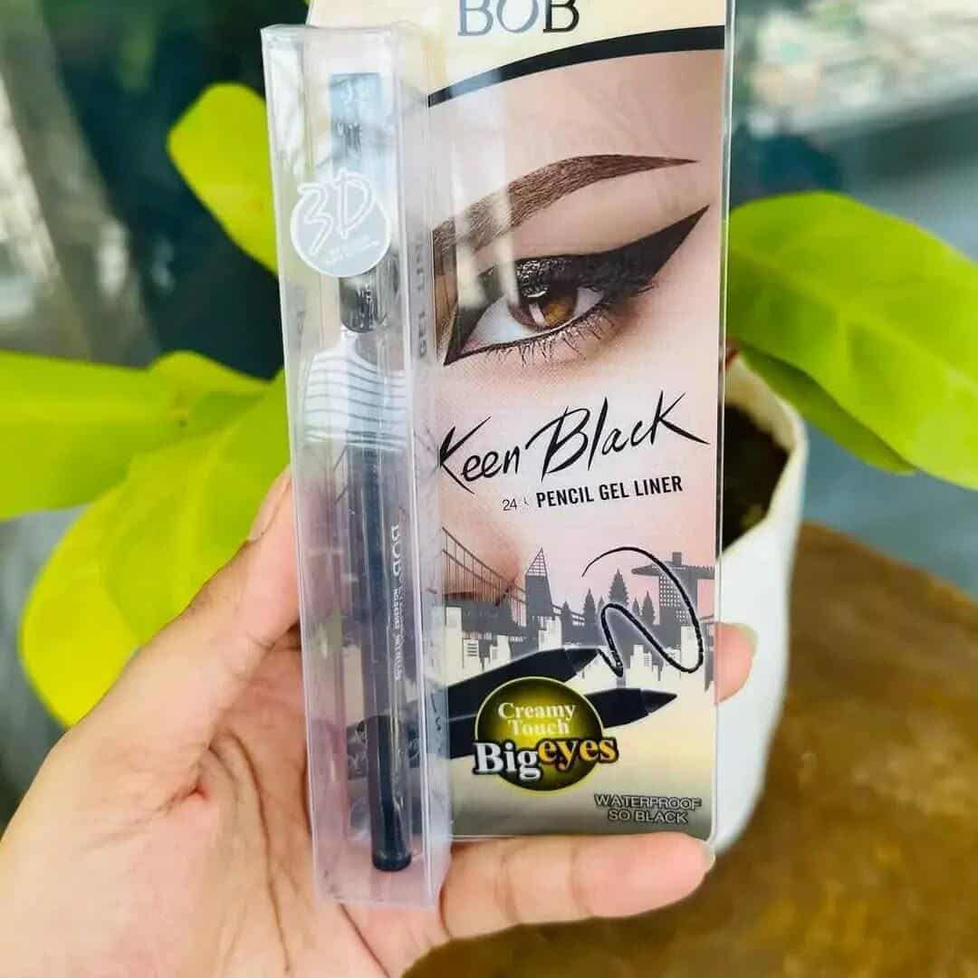 BOB 3-in-1 Waterproof Eye Makeup Set - Intense Black Kajal, Eyeliner & Mascara Trio