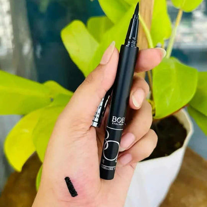 BOB 3-in-1 Waterproof Eye Makeup Set - Intense Black Kajal, Eyeliner & Mascara Trio