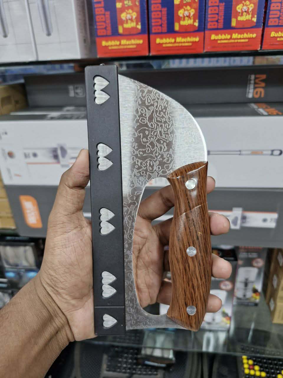 Premium Ultra-Sharp Korean Kitchen Knife - High-Carbon Stainless Steel Slicer with Ergonomic Non-Slip Wooden Handle