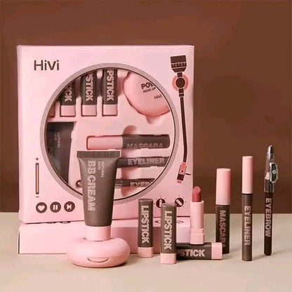 Hivi 9-in-1 Professional Makeup Set - Complete Full Face Beauty Kit (Waterproof & Long-Lasting)