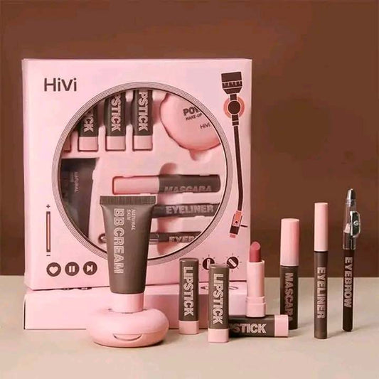 Hivi 9-in-1 Professional Makeup Set - Complete Full Face Beauty Kit (Waterproof & Long-Lasting)
