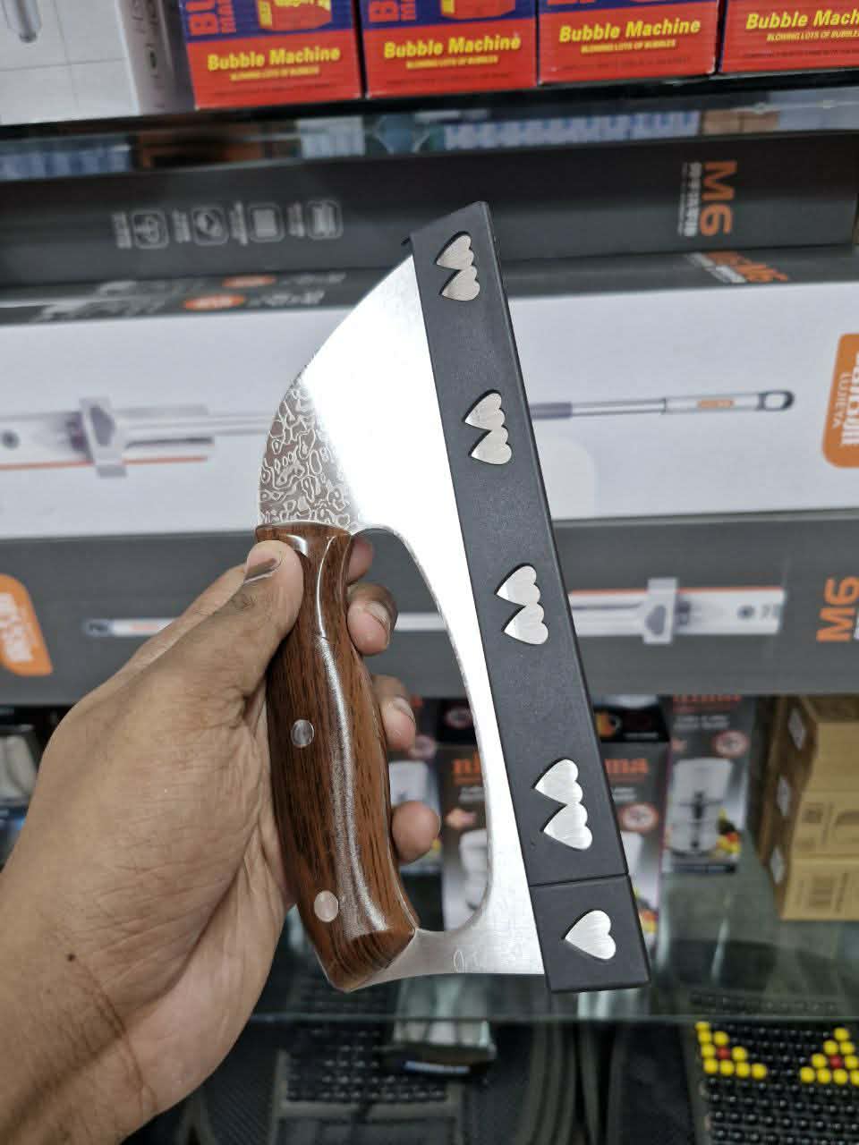 Premium Ultra-Sharp Korean Kitchen Knife - High-Carbon Stainless Steel Slicer with Ergonomic Non-Slip Wooden Handle