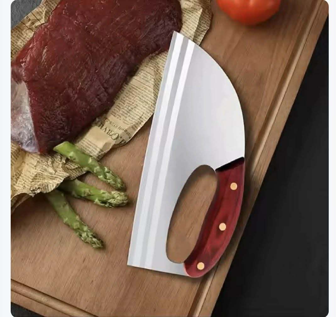 Premium Ultra-Sharp Korean Kitchen Knife - High-Carbon Stainless Steel Slicer with Ergonomic Non-Slip Wooden Handle