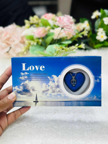 Premium Wish Pearl Necklace Gift Box - 100% Original Pearl in Real Oyster with Stainless Steel Pendant & Chain