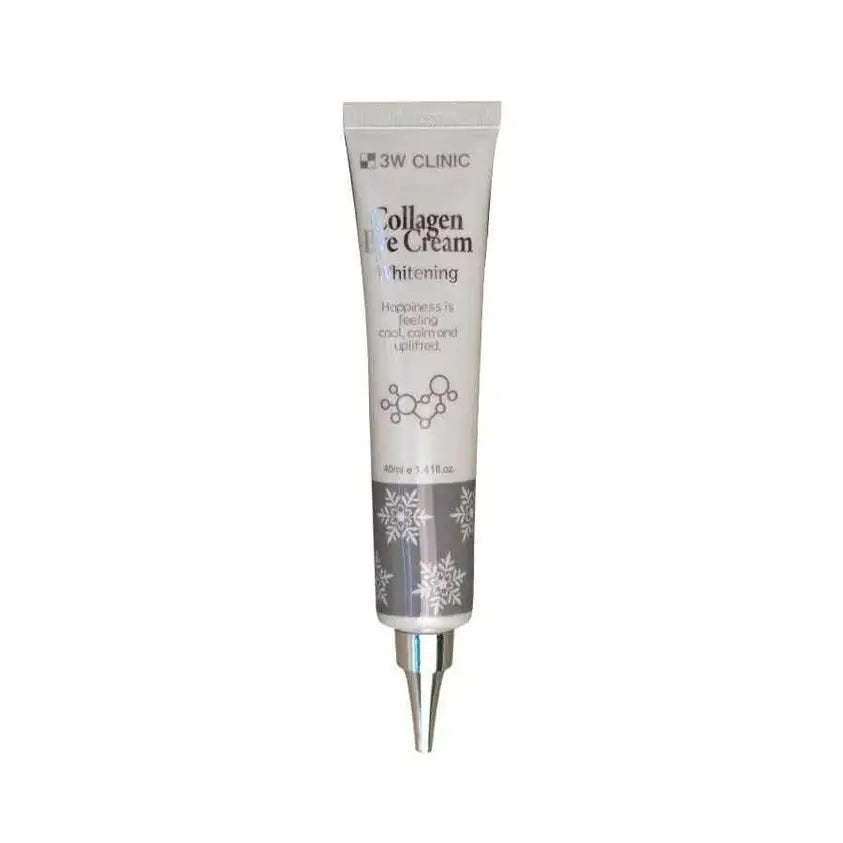 3W Clinic Collagen Whitening Eye Cream (40ml) - 100% Original Korean Skincare for Dark Circles & Firming