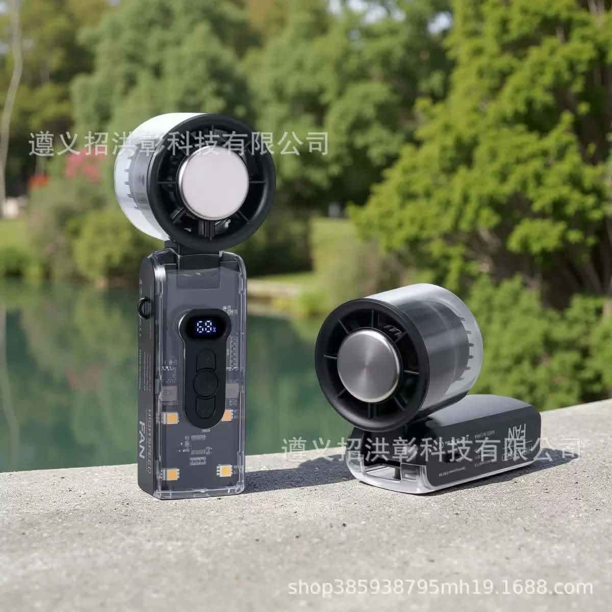High-Speed Portable Turbine Mini Fan - 120 Speed Adjustable Jet Airflow with Digital Display & USB Rechargeable Battery