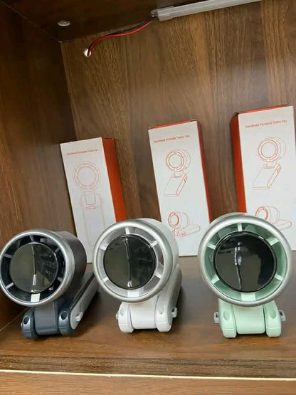 High-Speed Portable Turbine Mini Fan - 120 Speed Adjustable Jet Airflow with Digital Display & USB Rechargeable Battery
