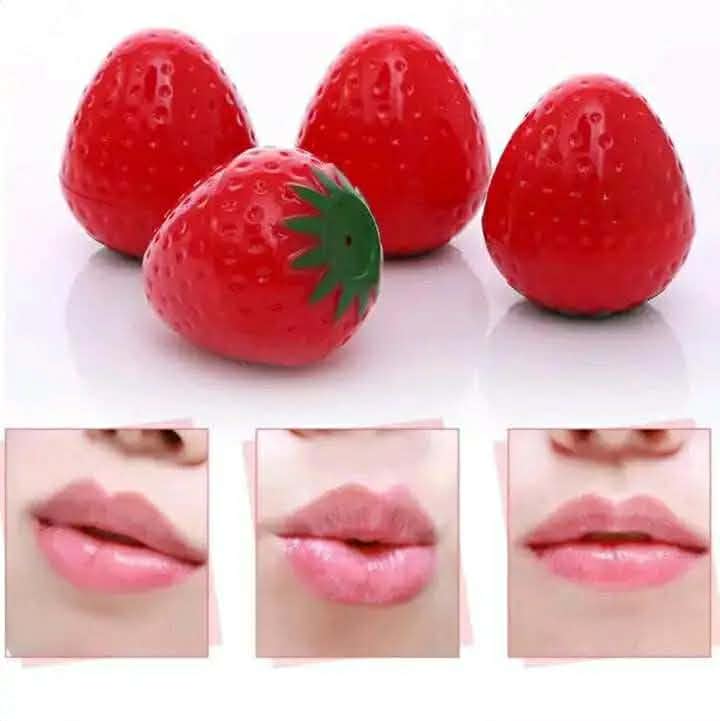 Cute Strawberry Magic Lip Balm - Instant Pink Tint & Long-Lasting Moisturizer for Soft Lips