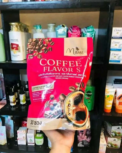 Original Manee Coffee Flavor S (30 Sachets) - Thailand Weight Loss & Fat Burning Slimming Coffee