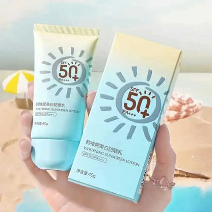 Whitening Sunscreen Lotion SPF 50+ PA+++ (40g) - Long Lasting UVA/UVB Protection & Instant Brightening Glow Sunblock