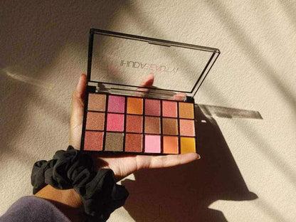 Huda Beauty 18-Color Professional Eyeshadow Palette - Intense Pigmented & Long-Lasting Beauty Kit