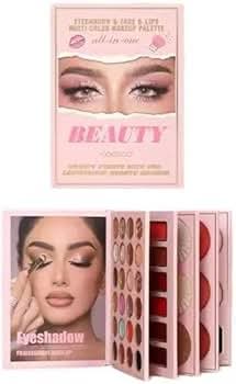 IGOODCO Fashion 5-in-1 Makeup Book Palette - All-in-One Eyeshadow, Blush, Highlighter & Lipstick Kit