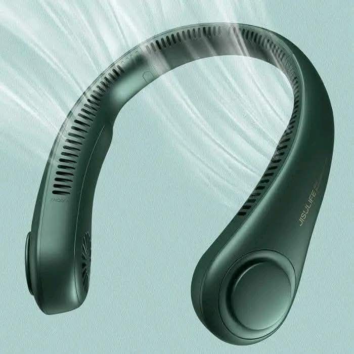 Portable Bladeless Neck Fan - 4000mAh High Speed Hands-Free Cooling Fan with LED Digital Display (Safe for Hair)