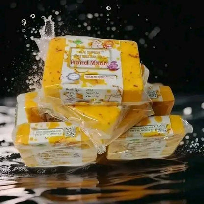 Pipasa Real Saffron Goat Milk Soap - 100% Original Handmade Organic Whitening Soap (BCSIR Approved)