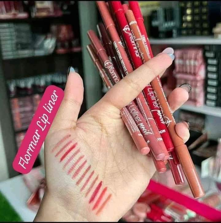 Flormar 12-Piece Professional Lip Liner Set - Waterproof & Long-Lasting Matte Pencils