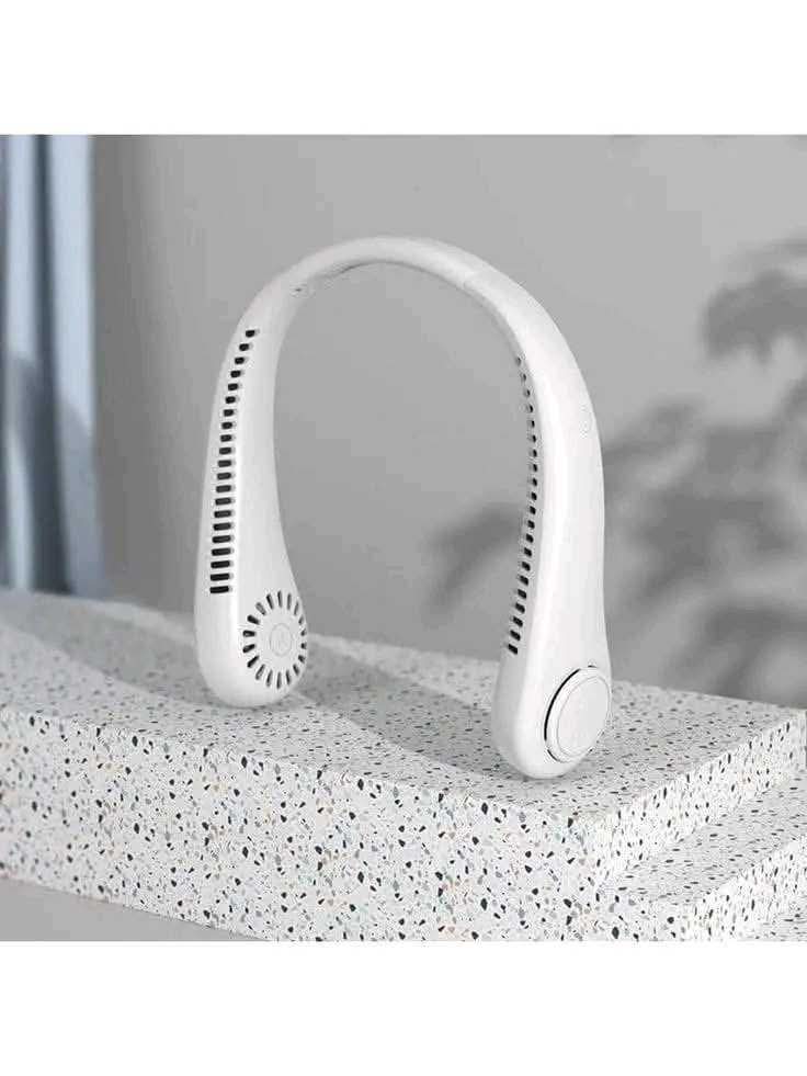 Portable Bladeless Neck Fan - 4000mAh High Speed Hands-Free Cooling Fan with LED Digital Display (Safe for Hair)