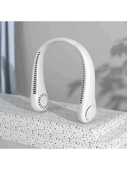 Portable Bladeless Neck Fan - 4000mAh High Speed Hands-Free Cooling Fan with LED Digital Display (Safe for Hair)
