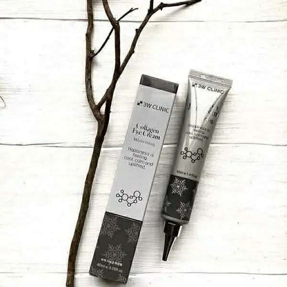 3W Clinic Collagen Whitening Eye Cream (40ml) - 100% Original Korean Skincare for Dark Circles & Firming