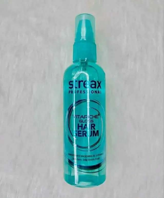 Streax Professional Vitariche Gloss Hair Serum (115ml) - Enriched with Macadamia Oil & Vitamin E for Instant Shine & Frizz Control