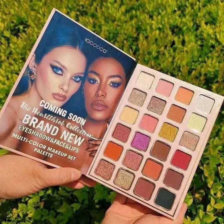 IGOODCO Fashion 5-in-1 Makeup Book Palette - 48 Colors Eyeshadow, Blush, Highlighter & Lip Kit