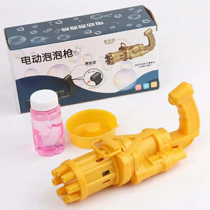 Kids Electric Gatling Bubble Gun - 8-Hole Automatic Bubble Machine for Outdoor Fun & Parties