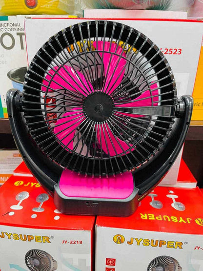JYSUPER JY-2523 Rechargeable USB Table Fan - High-Speed Portable Desktop Fan with 4000mAh Lithium Battery & Low Noise