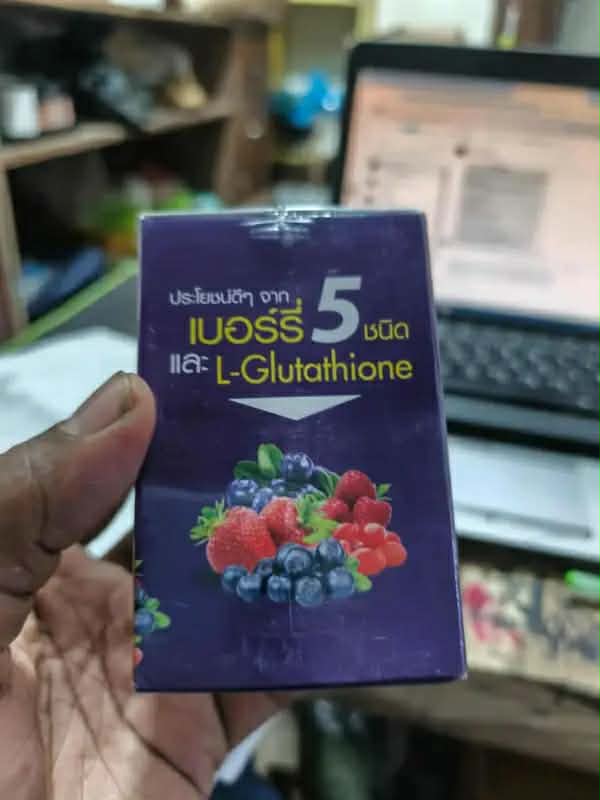 L-Gluta 5 Berry Plus Whitening & Anti-Aging Vitamins - 100% Original Thailand Herbal Supplement for Permanent Fairness