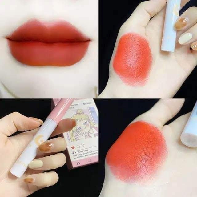 Little Monster 8-Piece Slim Velvet Matte Lipstick Set - Long Lasting & Aesthetic Anime Edition