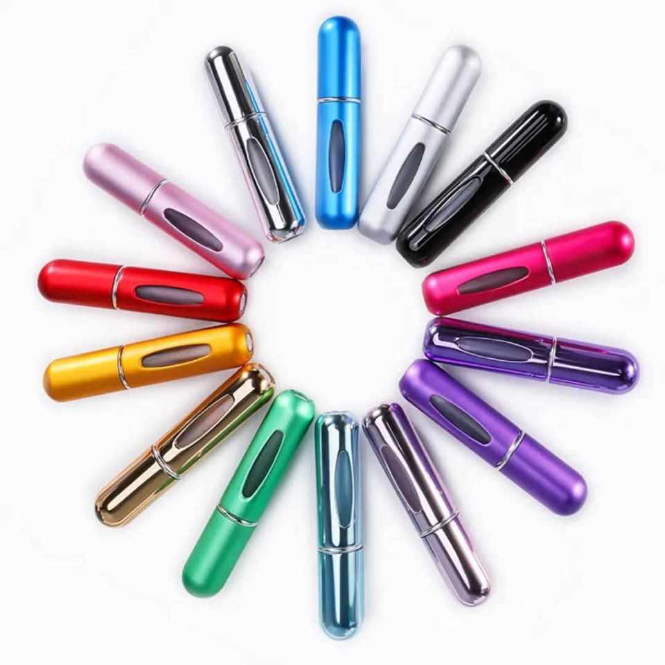 Portable Mini Refillable Perfume Atomizer Spray Bottle - 5ml Travel-Size Pocket Perfume Container