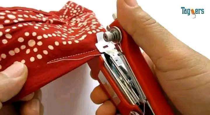 Portable Mini Handheld Sewing Machine - Compact Stapler Style Manual Stitching Tool for Quick Home Repairs