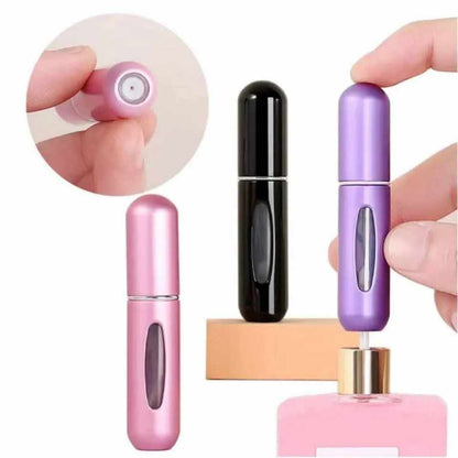 Portable Mini Refillable Perfume Atomizer Spray Bottle - 5ml Travel-Size Pocket Perfume Container