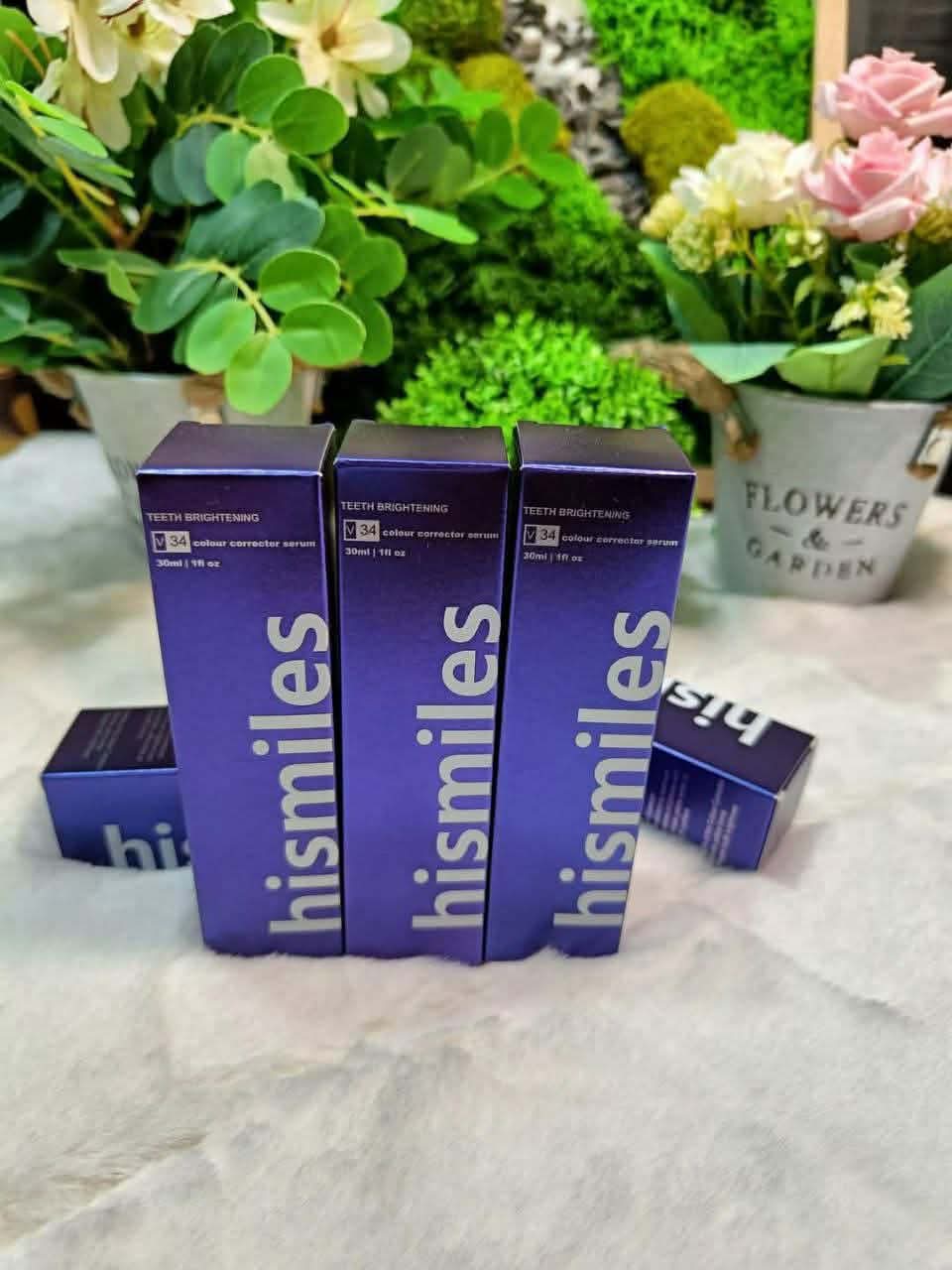 Hismile V34 Colour Corrector Serum (30ml) - Instant Teeth Whitening & Yellow Neutralizer (Peroxide-Free)