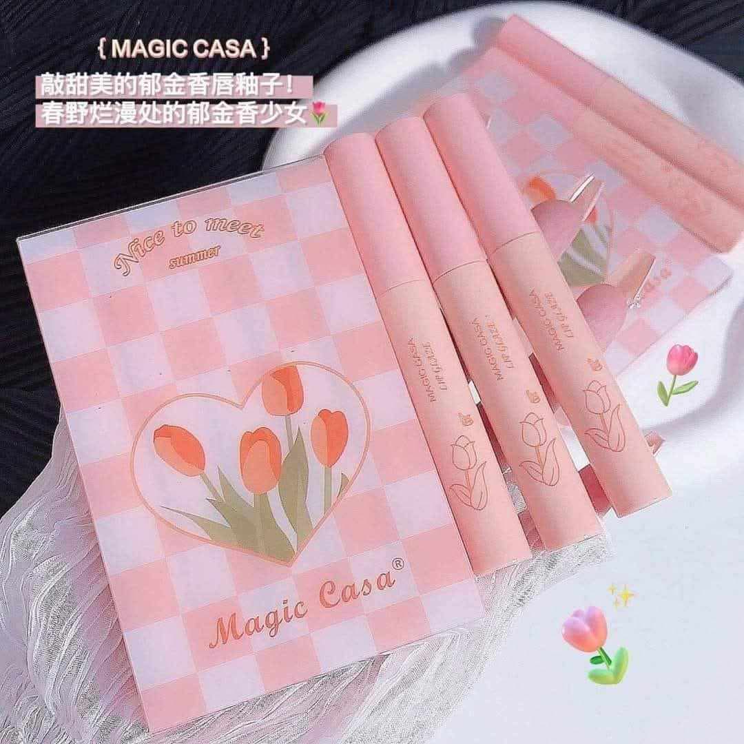 Magic Casa 5-Piece Velvet Matte Lip Glaze Set - Waterproof & Long-Lasting Student Budget Lipstick Kit