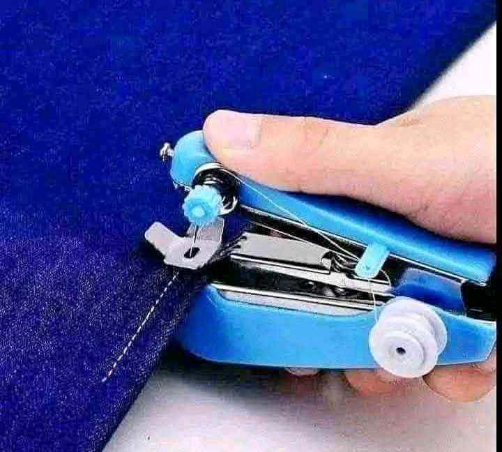 Portable Mini Handheld Sewing Machine - Compact Stapler Style Manual Stitching Tool for Quick Home Repairs