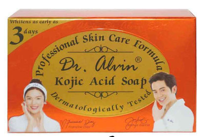 Dr. Alvin Original Kojic Acid Soap (135g) - Authentic Philippines Whitening Soap for Acne, Melasma & Glass Skin