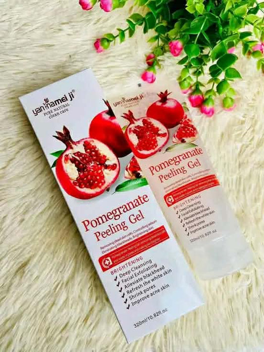 Yan Namei Ji Pomegranate Peeling Gel (320ml) - Instant Body Whitening & Dead Skin Remover for Face, Neck, Underarms & Joints