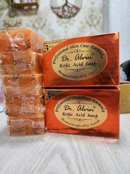 Dr. Alvin Original Kojic Acid Soap (135g) - Authentic Philippines Whitening Soap for Acne, Melasma & Glass Skin