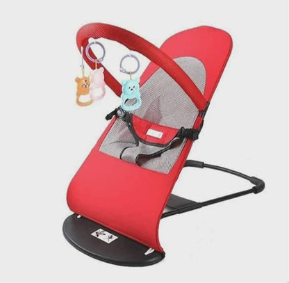 Premium Ergonomic Baby Bouncer with Toy Bar - 4-Level Adjustable Rocking Chair for Infants & Toddlers (Up to 25kg)